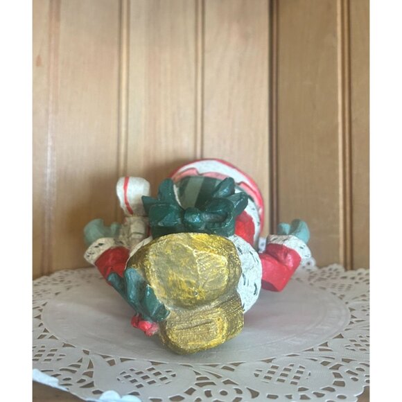 Vintage Hand-Painted Wooden Christmas Caroler House of Hatten Girl Doll Folk Art - Picture 4 of 7